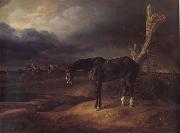 Adam Albrecht A gentleman loose horse on the battlefield of Borodino 1812 oil painting reproduction